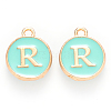 Golden Plated Alloy Enamel Charms LS-ENAM-S118-05R-1