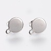 Non-Tarnish 304 Stainless Steel Stud Earring Findings STAS-K184-02-02P-1