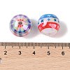 10Pcs UV Plating Colours Acrylic Beads OACR-S146-01G-4