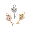 Brass Cubic Zirconia Pendants KK-K349-21-1