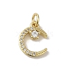 Real 18K Gold Plated Brass Pave Cubic Zirconia Pendants KK-M283-01B-01-1