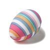 Easter Stripe Egg Silicone Focal Beads SIL-A006-18C-2