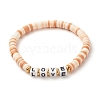 Polymer Clay Heishi Beads Bracelets Set BJEW-JB07242-05-2