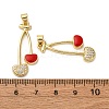 Brass Micro Pave Cubic Zirconia Pendants KK-D390-18G-02-3