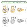 80Pcs 2 Colors Brass Cubic Zirconia Charms ZIRC-FH0001-45-2