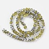 Electroplate Transparent Glass Beads Strands EGLA-A034-T2mm-M04-2