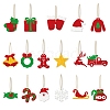 18Pcs Christmas Tree Felt Pendant Decorations PW-WG2D753-01-3