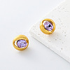 304 Stainless Steel Rhinestone Stud Earrings for Women OH3456-3-1