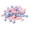 80Pcs 4 Colors Opaque Acrylic Beads MACR-FS0001-02-2