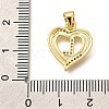 Rack Plating Brass Micro Pave Cubic Zirconia Pendants KK-L226-101G-L-3