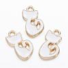 Alloy Enamel Kitten Charms PALLOY-P118-26-2