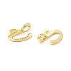 Rack Plating Eco-Friendly Brass Letter Pendants KK-K265-02G-U-2