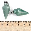 Natural Green Aventurine Gemstone Pointed Pendants G-K384-01P-01-3