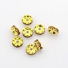 Brass Rhinestone Spacer Beads RSB030NF-05G-1