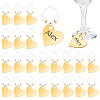 24Pcs Mirror Surface Acrylic Wine Glass Charms AJEW-BC00008-1