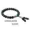 8MM Natural Kambaba Jasper Buddha Prayer Beads Bracelet Men Women WV3915-7-1