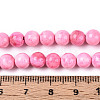 Dyed Synthetic Fossil Beads Strands G-T139-6mm-66C-5