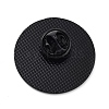 Black Baking Paint Zinc Alloy Brooches JEWB-M039-01C-EB-2