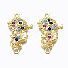 Brass Micro Pave Cubic Zirconia Links Connectors ZIRC-N039-114A-NF-1
