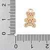 Brass with Clear Cubic Zirconia Charms KK-N256-25C-G-3