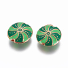 Alloy Enamel Beads ENAM-J645-06KCG-2