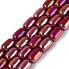 Electroplate Opaque Glass Beads Strands EGLA-Q132-03B-C03-1
