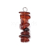 3Pcs Natural Amethyst & Garnet & Obsidian Chip Beaded Constellation Pendants PALLOY-JF03043-08-3