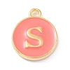 Golden Plated Alloy Enamel Charms X-ENAM-Q437-11S-1