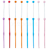 8Pcs 5 Colors DIY Alloy Beadable Crochet Hooks AJEW-CP0006-89-1