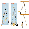 Acrylic & Glass Knitting Row Counter Chains HJEW-NB00099-1