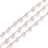 Brass Handmade Faceted Glass Beaded Chains CHC-F012-03A-1