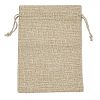 Christmas Printed Burlap Packing Pouches Drawstring Bags ABAG-Q053-02B-06-2