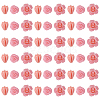 60Pcs 3 Styles Dyed Synthetic Coral Carved Beads CORA-SC0001-21A-1