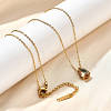 304 Stainless Steel Necklaces NJEW-R022-01G-11-3