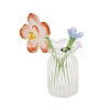 Handmade Lampwork Birthday Flower & Vase Set for Tabletop Display LAMP-D007-002A-1