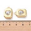 Rack Plating Alloy Rhineston Pendants FIND-M038-01G-3