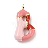 Brass Enamel Pendants KK-E093-03G-B-1