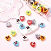 30Pcs 6 Colors Handmade Lampwork Beads LAMP-YW0004-19-4