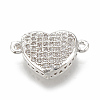 Brass Micro Pave Cubic Zirconia Links ZIRC-N036-02P-1