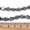 Round Heart Synthetic Non-Magnetic Hematite Beaded Necklaces NJEW-R020-02-5