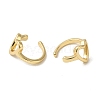 Real 18K Gold Plated Brass Cuff Earrings for Women EJEW-C097-07G-01-2