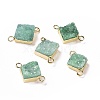 Natural Druzy Quartz Links connectors G-P396-09G-09-1