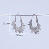 Sunshine U-shaped Brass Hoop Earrings DP8182-4