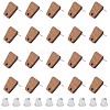 HOBBIESAY 20 Pairs Trapezoid Walnut Wood Stud Earring Findings MAK-HY0001-04-1