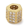 Rack Plating Brass Micro Pave Cubic Zirconia Beads KK-L224-035G-1