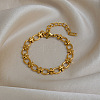 304 Stainless Steel Oval Link Chain Necklaces for Women UP9018-1-1