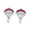 Balloon Enamel Pin with Crystal Rhinestone JEWB-N007-109-1