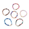 Polymer Clay Heishi Beads Stretch Bracelets BJEW-JB05707-1