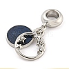 Rack Plating Alloy Enamel Flat Round with Star European Dangle Charms FIND-B034-08P-01-2