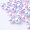 Rainbow Acrylic Imitation Pearl Beads OACR-R065-10mm-A01-1